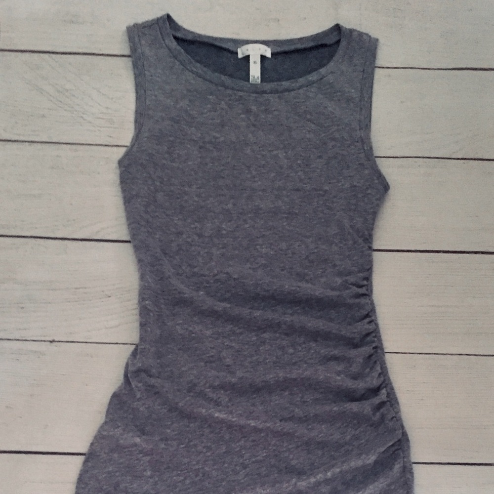 Leith Gray Cotton/Polyester Sheath Dress xs